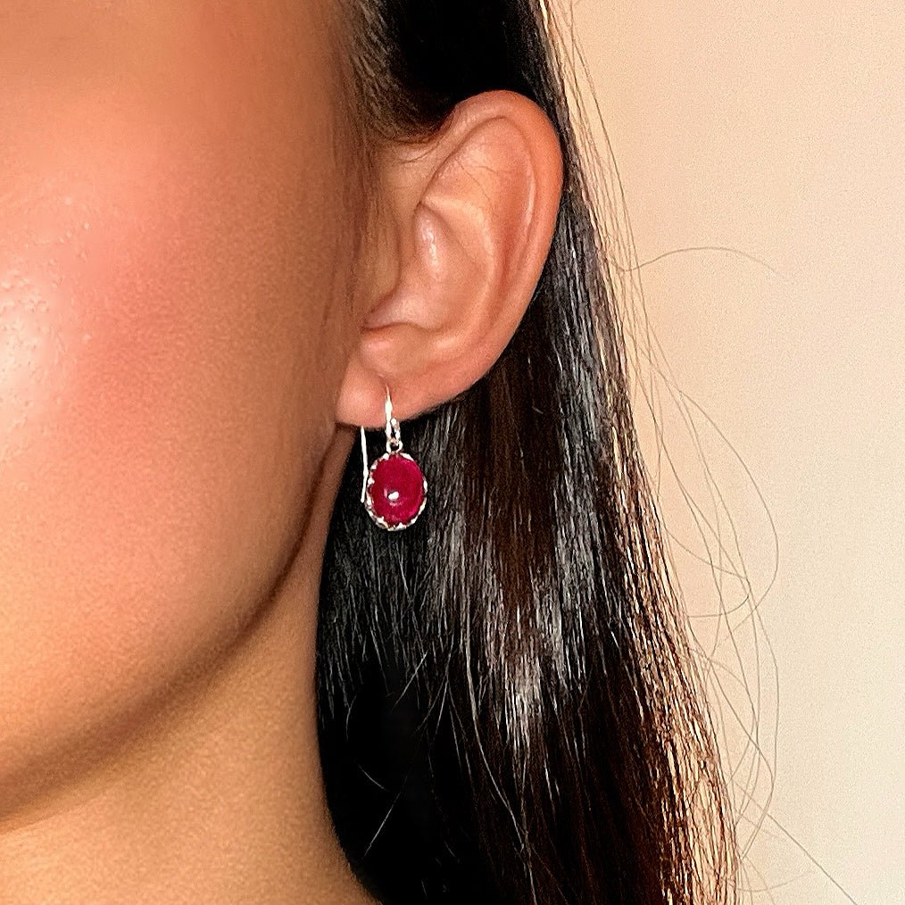 Boucles d'Oreilles Cornaline Argent 925 – Cadeau Féminin - Biloria