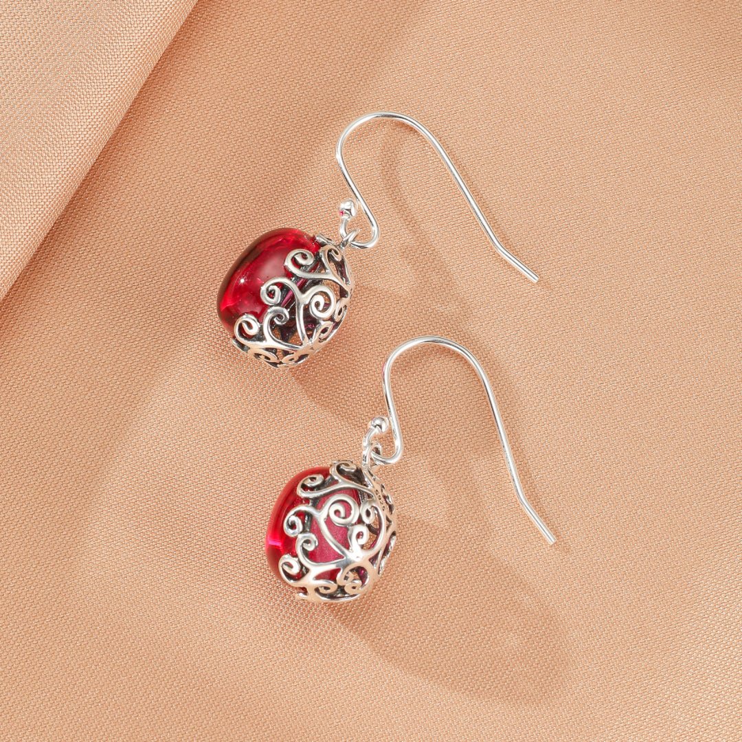Boucles d'Oreilles Cornaline Argent 925 – Cadeau Féminin - Biloria