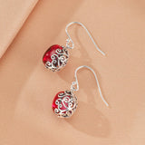 Boucles d'Oreilles Cornaline Argent 925 – Cadeau Féminin - Biloria