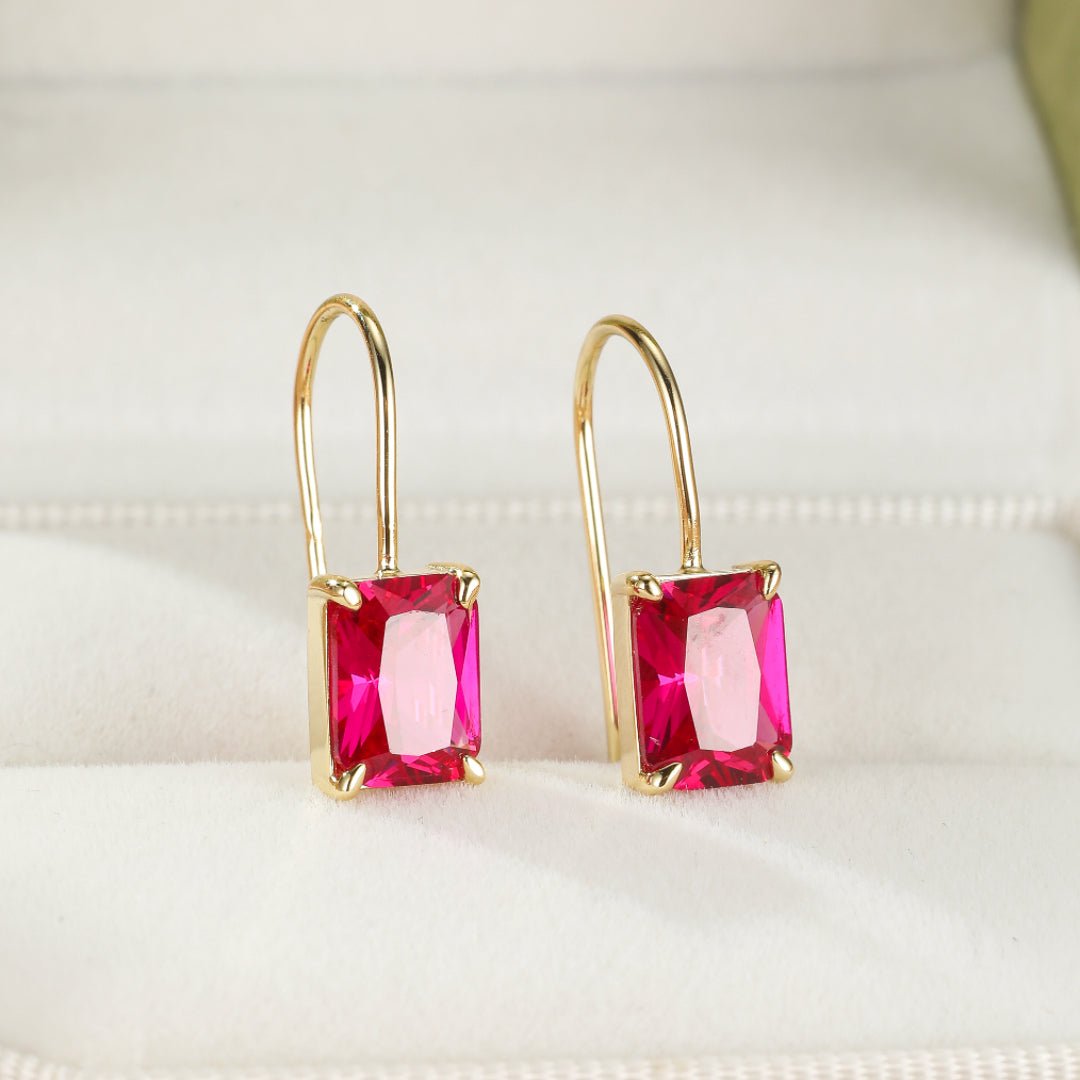 Boucles d'Oreilles Cornaline Argent Plaqué Or - Bijou Élégant - Biloria
