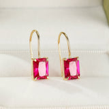 Boucles d'Oreilles Cornaline Argent Plaqué Or - Bijou Élégant - Biloria