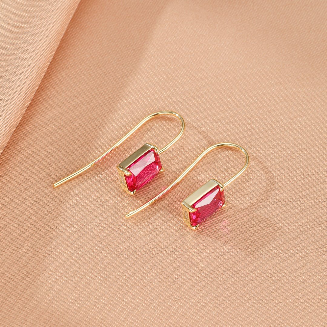 Boucles d'Oreilles Cornaline Argent Plaqué Or - Bijou Élégant - Biloria