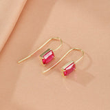 Boucles d'Oreilles Cornaline Argent Plaqué Or - Bijou Élégant - Biloria
