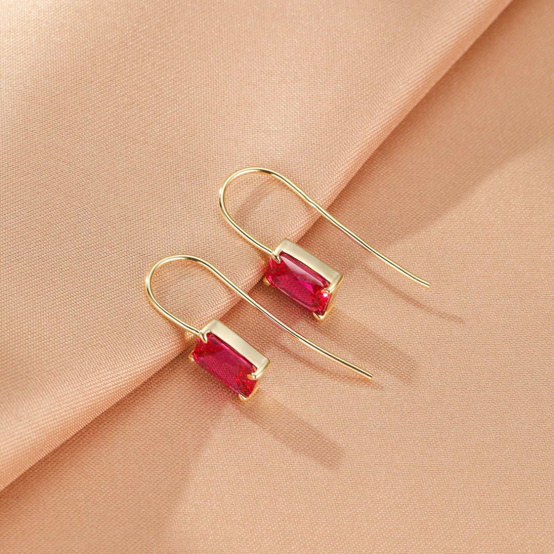 Boucles d'Oreilles Cornaline Argent Plaqué Or - Bijou Élégant - Biloria