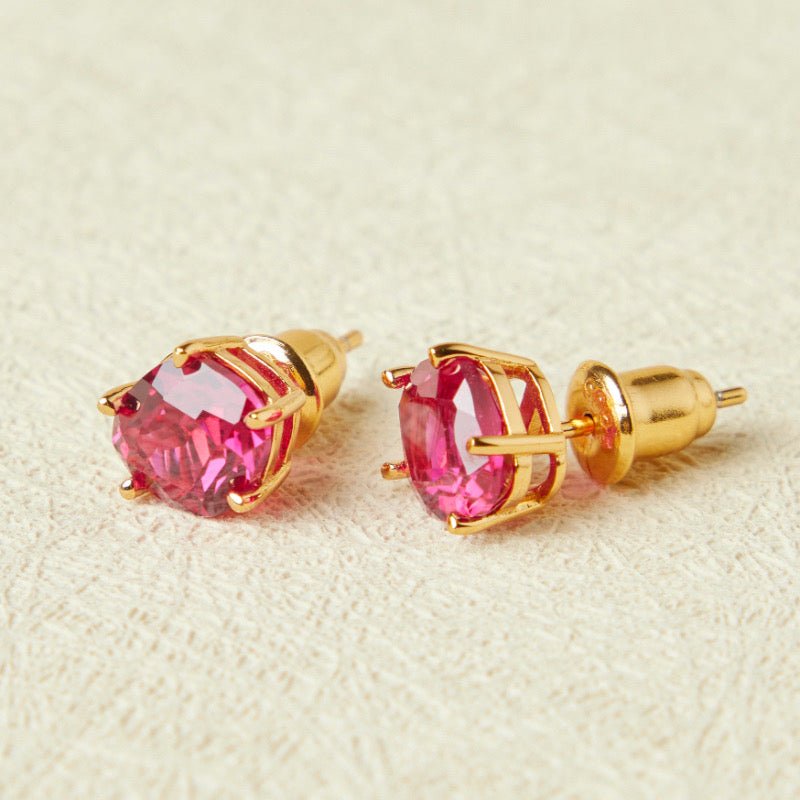 Boucles d'Oreilles Cornaline Essence de Vie en Argent Plaqué Or - Biloria