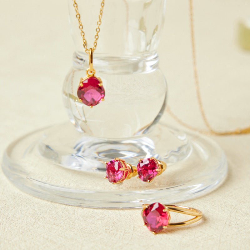 Boucles d'Oreilles Cornaline Essence de Vie en Argent Plaqué Or - Biloria