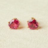 Boucles d'Oreilles Cornaline Essence de Vie en Argent Plaqué Or - Biloria