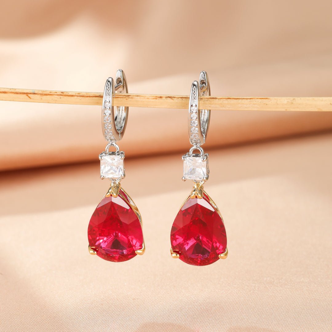 Boucles d'Oreilles Cornaline Rouge - Élégance et Vitalité - Biloria
