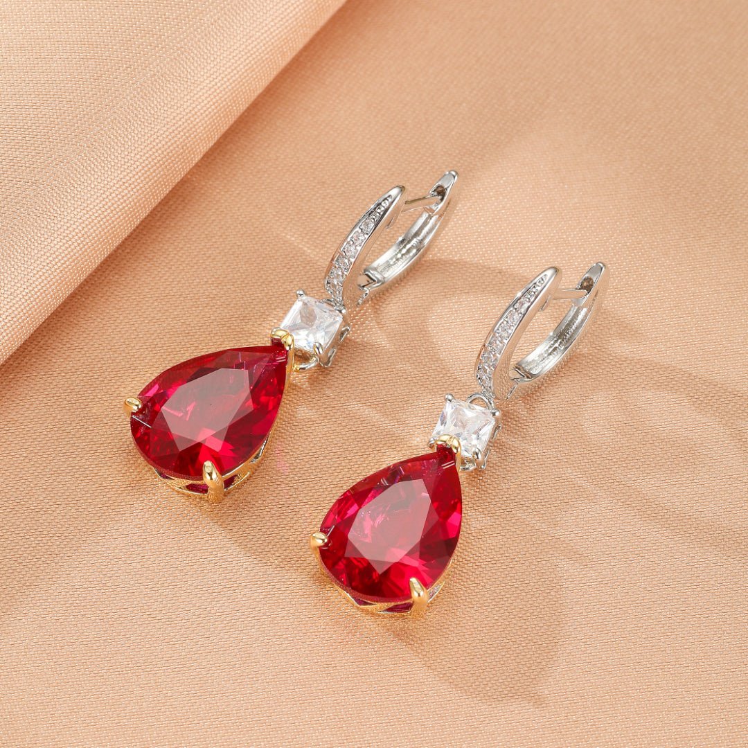 Boucles d'Oreilles Cornaline Rouge - Élégance et Vitalité - Biloria