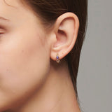 Boucles d'Oreilles Labradorite Cordiérite Apaisement Argent Plaqué Or - Biloria