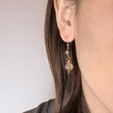 Boucles d'Oreilles Labradorite Étoile du Soir Plaqué Or - Biloria