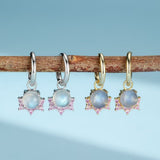 Boucles d'Oreilles Labradorite Meow Argent Plaqué Or - Biloria