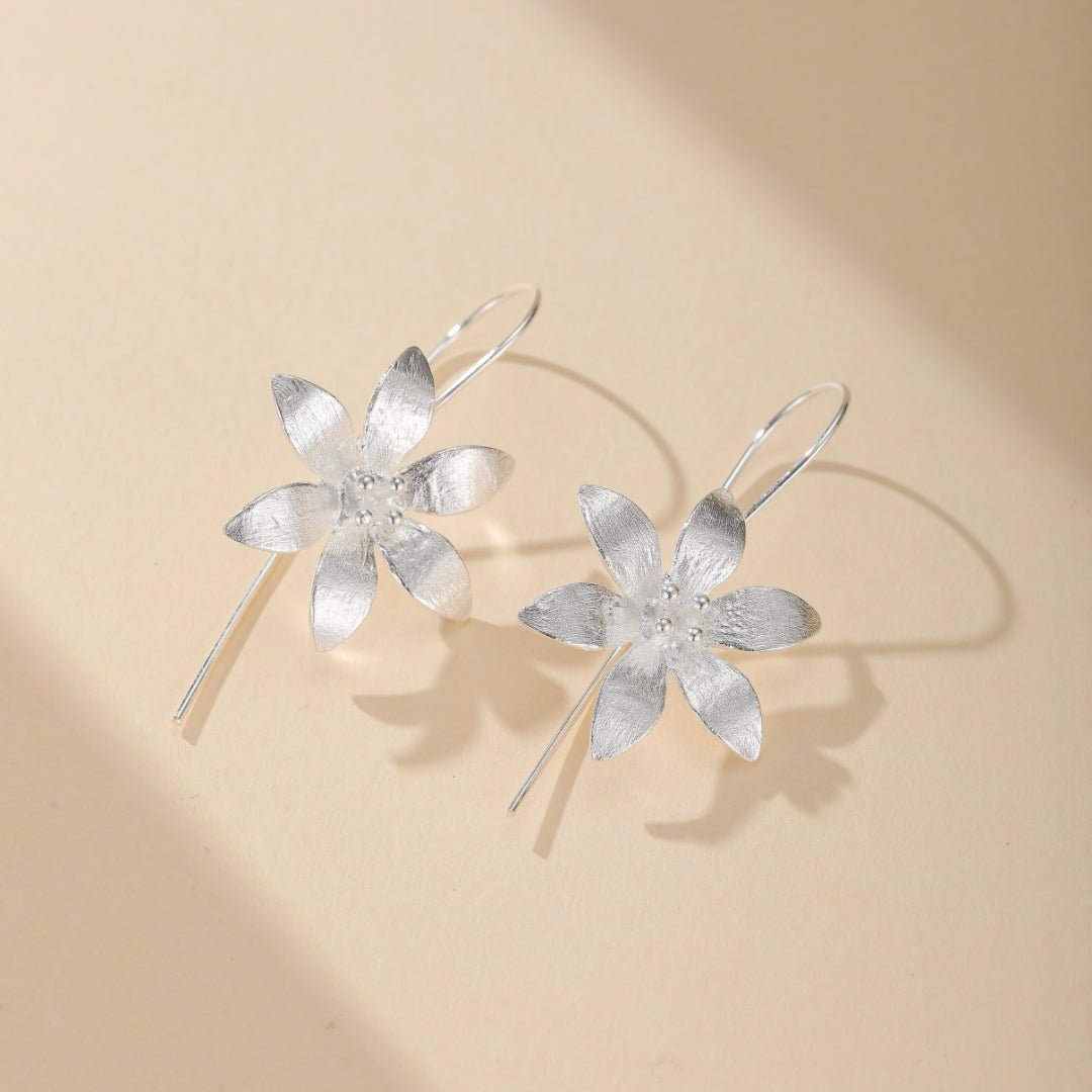 Boucles d'Oreilles Lotus Éclos en Argent 925 - Biloria