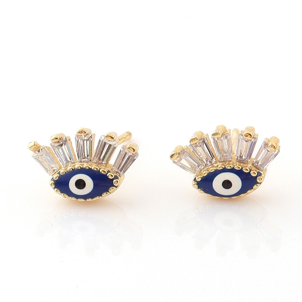 Boucles d'oreilles Mauvais Œil Cristal Protection - Biloria