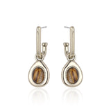 Boucles d'Oreilles Œil de Tigre en Plaqué Or – Bijoux Protecteurs - Biloria