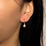 Boucles d'Oreilles Pierre de Lune Féérie Royale Argent Plaqué Or - Biloria