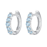 Boucles d'oreilles Topaze Argent S925 – Créoles Bienveillance Céleste - Biloria