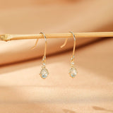 Boucles d'Oreilles Topaze Zircon Argent Plaqué Or – Porte-Bonheur - Biloria