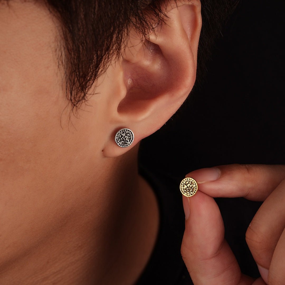 Boucles d'Oreilles Viking Symbole Nordique Fait Main - Biloria