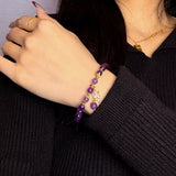 Bracelet Améthyste Chaton Joyeux | Décoration Bureau Tendance - Biloria