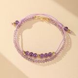 Bracelet Améthyste et Or 14K pour la Sérénité - Biloria