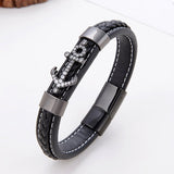 Bracelet Ancre Cuir Homme – Bijou Voyage Tendance Bureau - Biloria