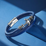 Bracelet Ancre Cuir Homme – Symbole d'Ancrage et Stabilité - Biloria