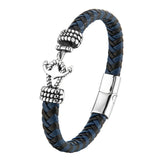 Bracelet Ancre Marine Cuir Bicolore – Stabilité et Équilibre - Biloria