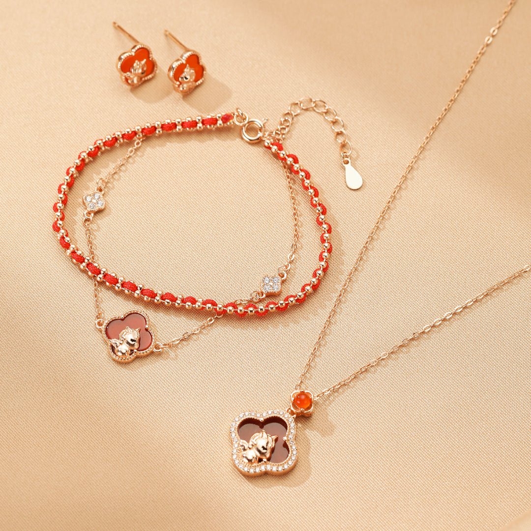Bracelet Cheval Esprit Libre en Argent Plaqué Or Rose - Biloria