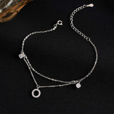 Bracelet Cheville Argent 925 Ajustable – Bijou Minimaliste - Biloria
