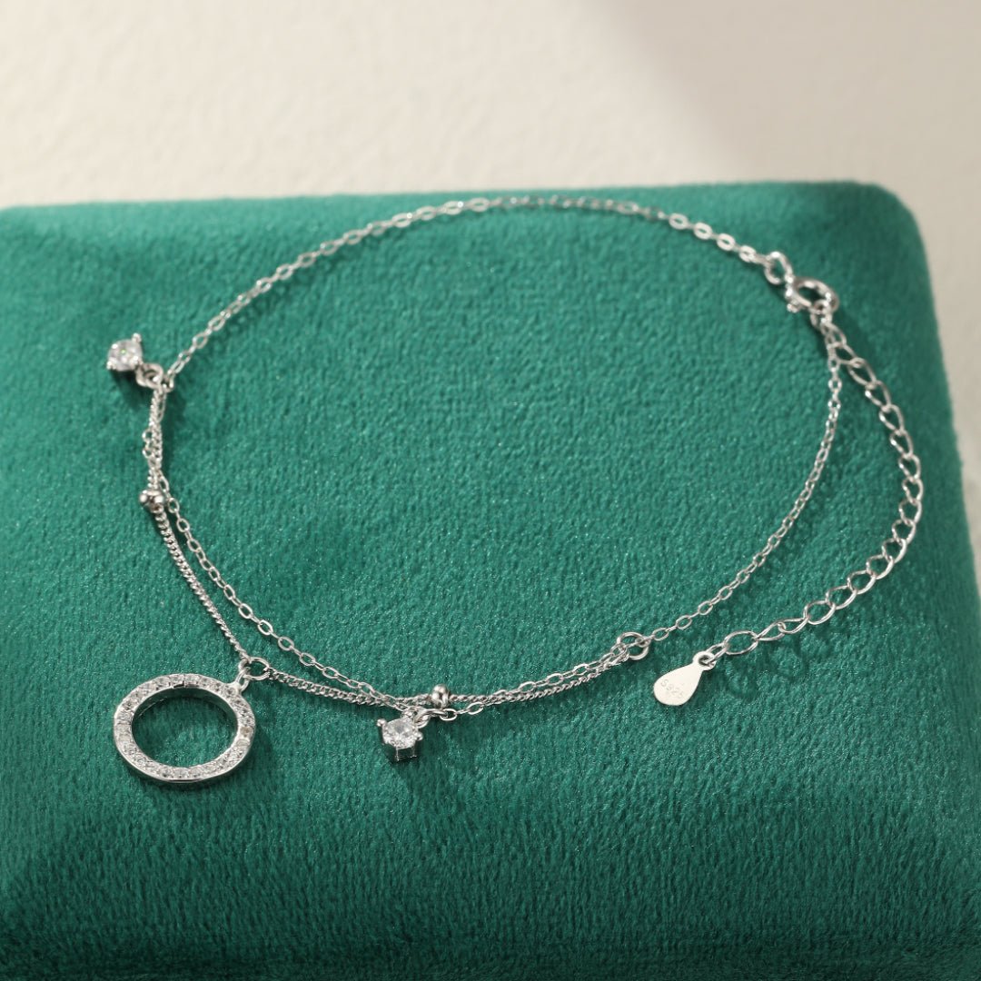 Bracelet Cheville Argent 925 Ajustable – Bijou Minimaliste - Biloria
