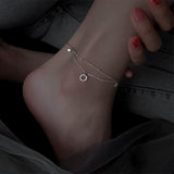 Bracelet Cheville Argent 925 Ajustable – Bijou Minimaliste - Biloria