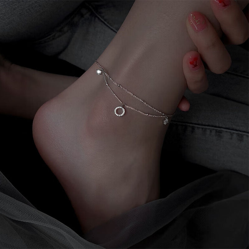 Bracelet Cheville Argent 925 Ajustable – Bijou Minimaliste - Biloria