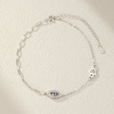 Bracelet Cheville Mauvais Œil Argent 925 – Protection et Brillance - Biloria