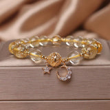 Bracelet Citrine Lune et Étoile pour Décorer Votre Bureau - Biloria
