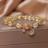 Bracelet Citrine Lune et Étoile pour Décorer Votre Bureau - Biloria