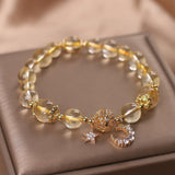 Bracelet Citrine Lune et Étoile pour Décorer Votre Bureau - Biloria