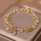 Bracelet Citrine Lune et Étoile pour Décorer Votre Bureau - Biloria