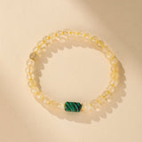 Bracelet Citrine Malachite pour l'Équilibre et la Sérénité - Biloria