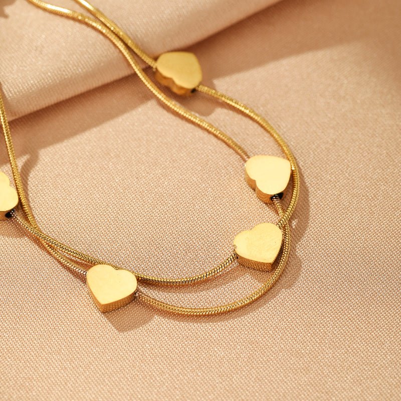 Bracelet Cœur Argenté en Acier Inoxydable - Bijou Amour - Biloria