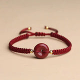 Bracelet Cordon Cinabre Rouge-Gorge – Protection et Union Spirituelle - Biloria