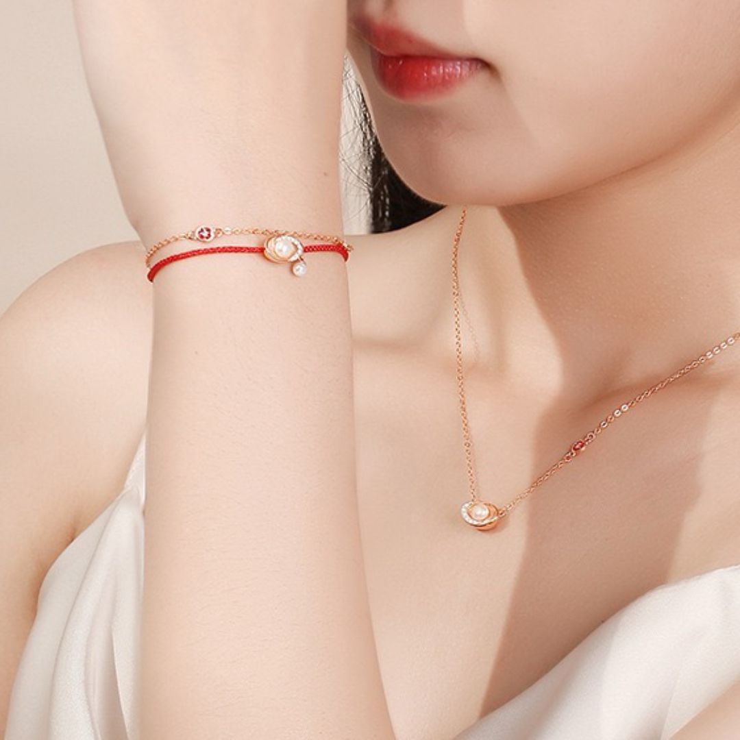 Bracelet Cordon Rouge et Perle : protection et élégance Feng Shui - Biloria