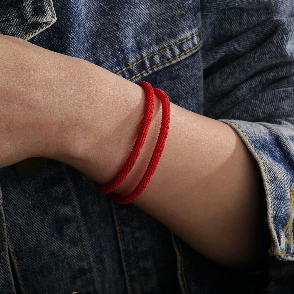 Bracelet Cordon Rouge ou Noir pour Couple et Amis – Symbole de Force - Biloria