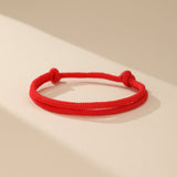 Bracelet Cordon Rouge ou Noir pour Couple et Amis – Symbole de Force - Biloria