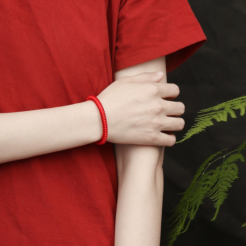 Bracelet Cordon Rouge Protecteur - Talisman Tibétain Énergie Positive - Biloria