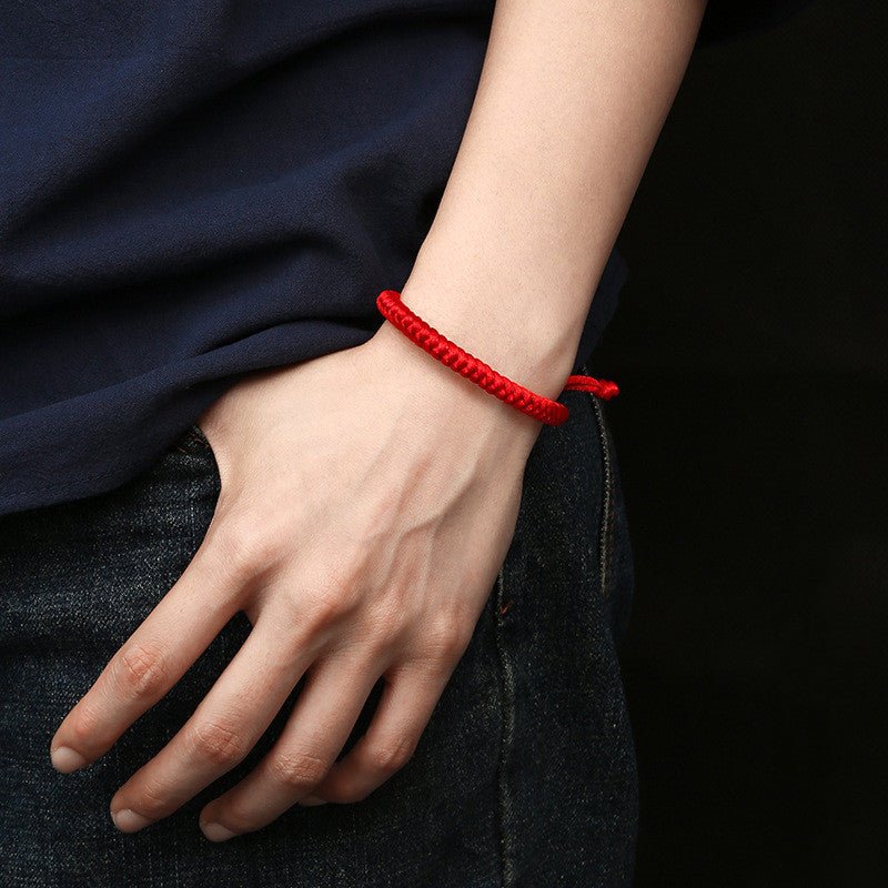Bracelet Cordon Rouge Protecteur - Talisman Tibétain Énergie Positive - Biloria