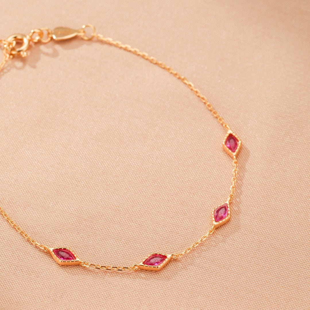 Bracelet Cornaline Douceur Intuitive Argent Plaqué Or 14k - Biloria