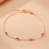 Bracelet Cornaline Douceur Intuitive Argent Plaqué Or 14k - Biloria