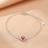 Bracelet Cornaline et Zircon en Argent Plaqué Or | Cadeau Femme - Biloria