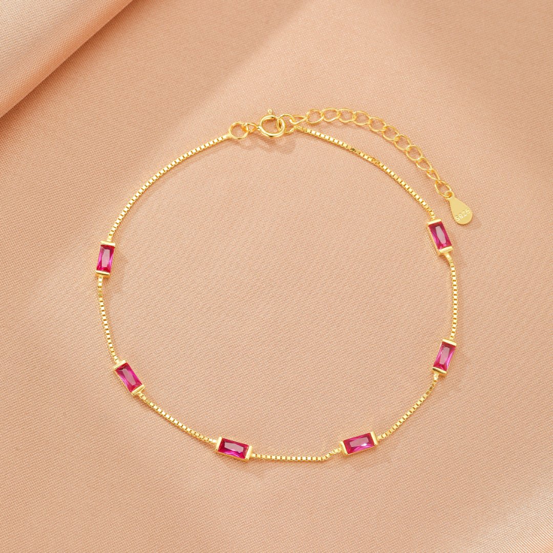 Bracelet Cornaline Rectangulaire Argent 925 – Bijou Énergie Passion - Biloria